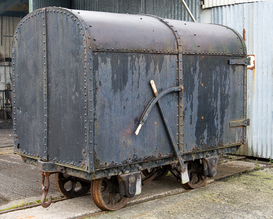 Gunpowder Wagon at Llanuwchllyn station on the Bala Lake Railway, 15/8/14