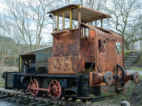 The ICI rebuild of former Avonside 0-4-0ST RS8 (works no.1913 of 1923) is displayed at the National Stone Centre, 1/3/14