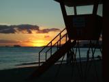 Life Guard Station and a Sunset