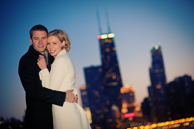 Engagement skyline photo, Chicago, Portrait, photography