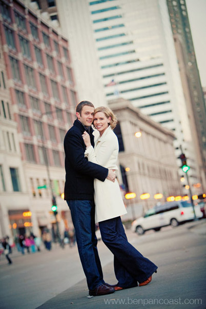 Chicago, Michigan Avenue, Portrait, Engagement Photo
