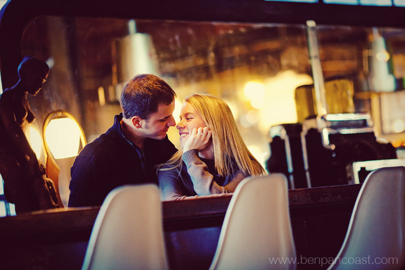 Salvage One, Indoor, Engagement Photos, Chicago IL, photographer, Locations