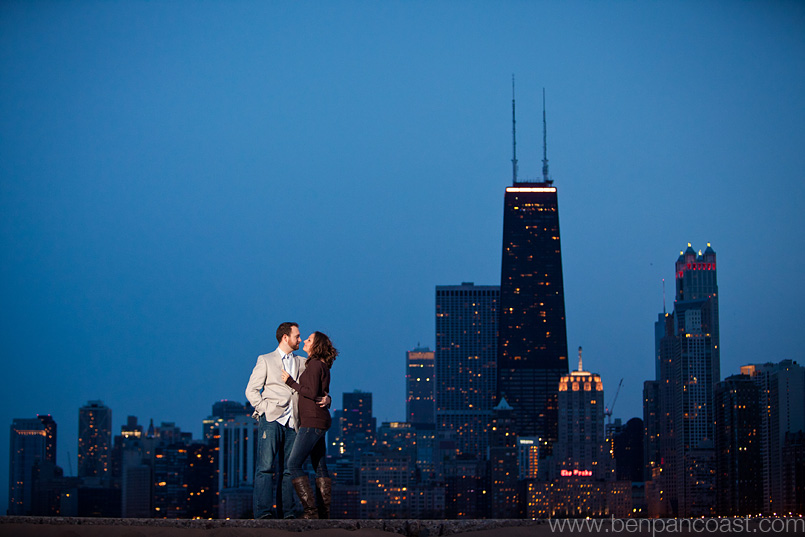 Chicago Engagement Photos, North Avenue Beach, Skyline, Chicago IL, Engagement Pictures