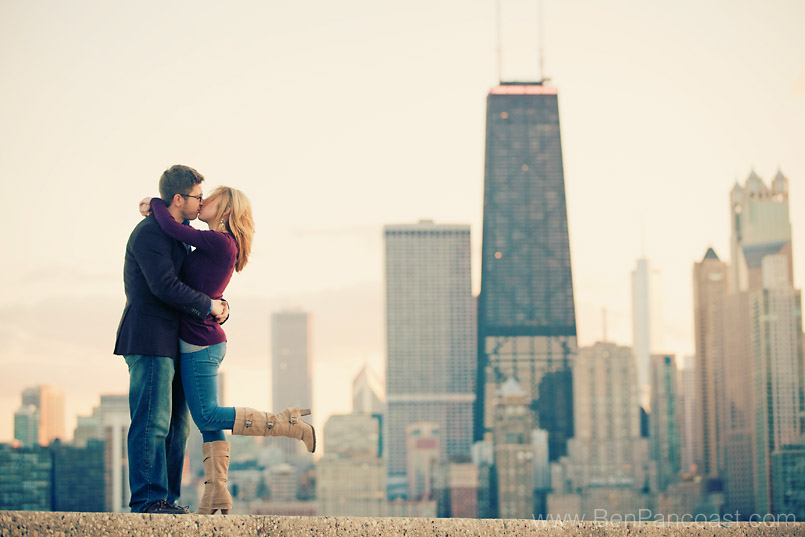 Chicago Engagement Photo, fall engagement photos downtown