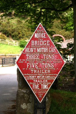 NER Weak Bridge Sign