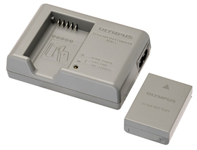 Lithium-ion Battery Charger BCN-1(Left), and Lithium-ion Rechargeable Battery BLN-1(Right)