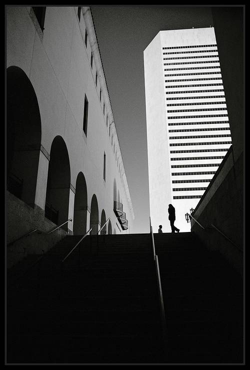 Government Center and Public Library view in Downtown Miami, Florida, USA, 2005. Street Photography of Miami, San Francisco and Key West by Emir Shabashvili, see http://street-foto.com, http://miamistreetphoto.com, http://miamistreetphotography.com or http://miamistreetphotographer.com