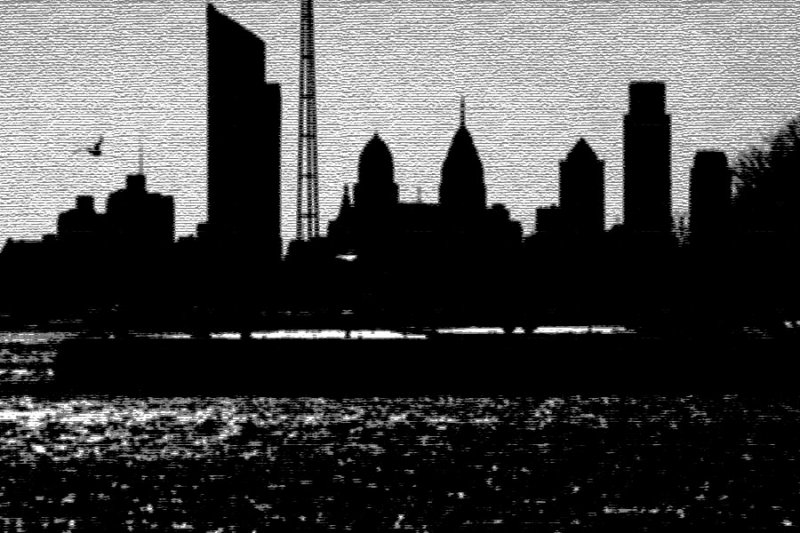 new york skyline silhouette. Hong kong skyline silhouette